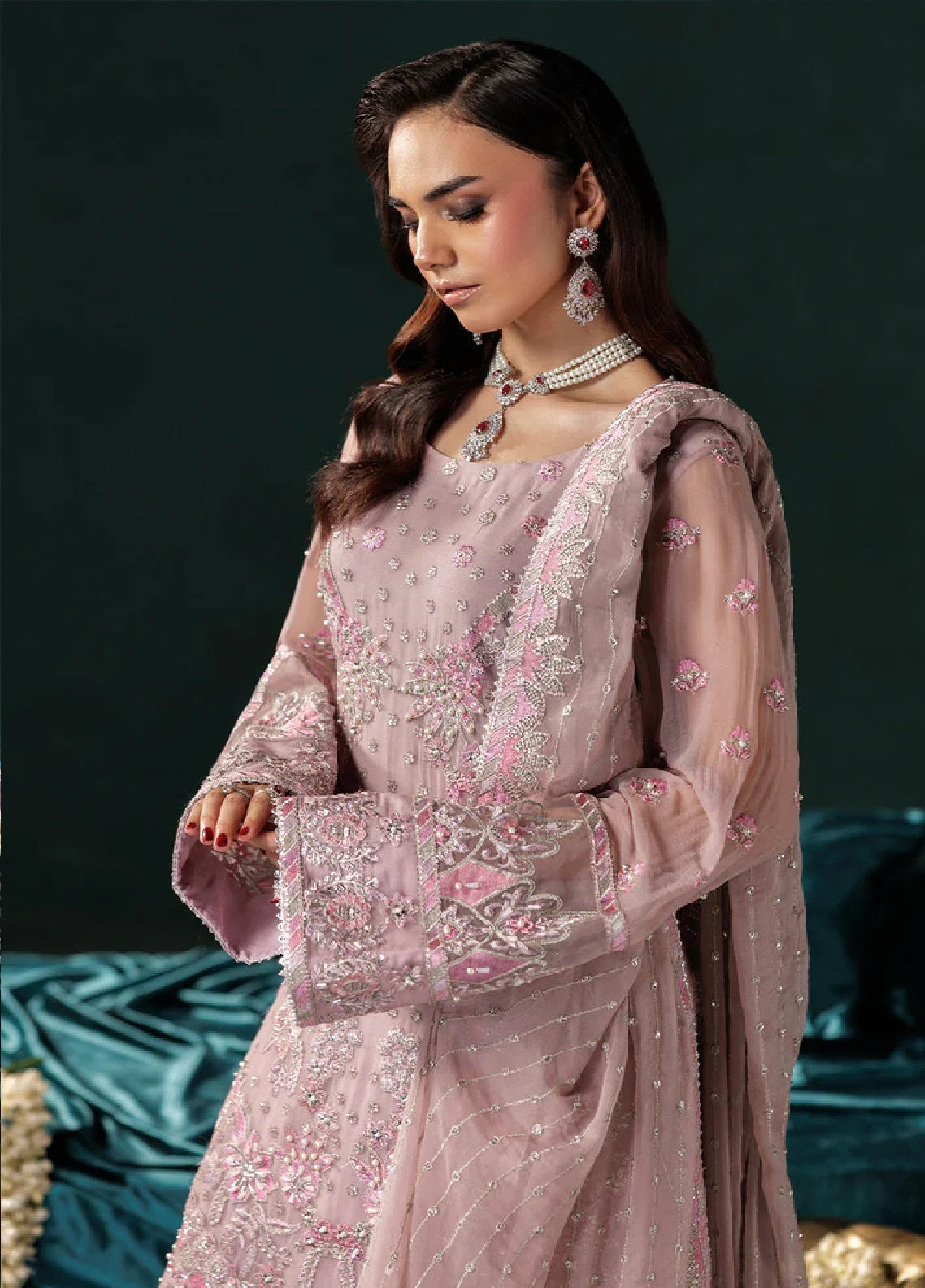 Panache By Saad Shaikh X Meera Embroidered Chiffon 3 Piece Unstitched Suit SSK25PLC D-07 Panache By Saad Shaikh X Meera Embroidered Chiffon 3 Piece Unstitched Suit SSK25PLC D-07