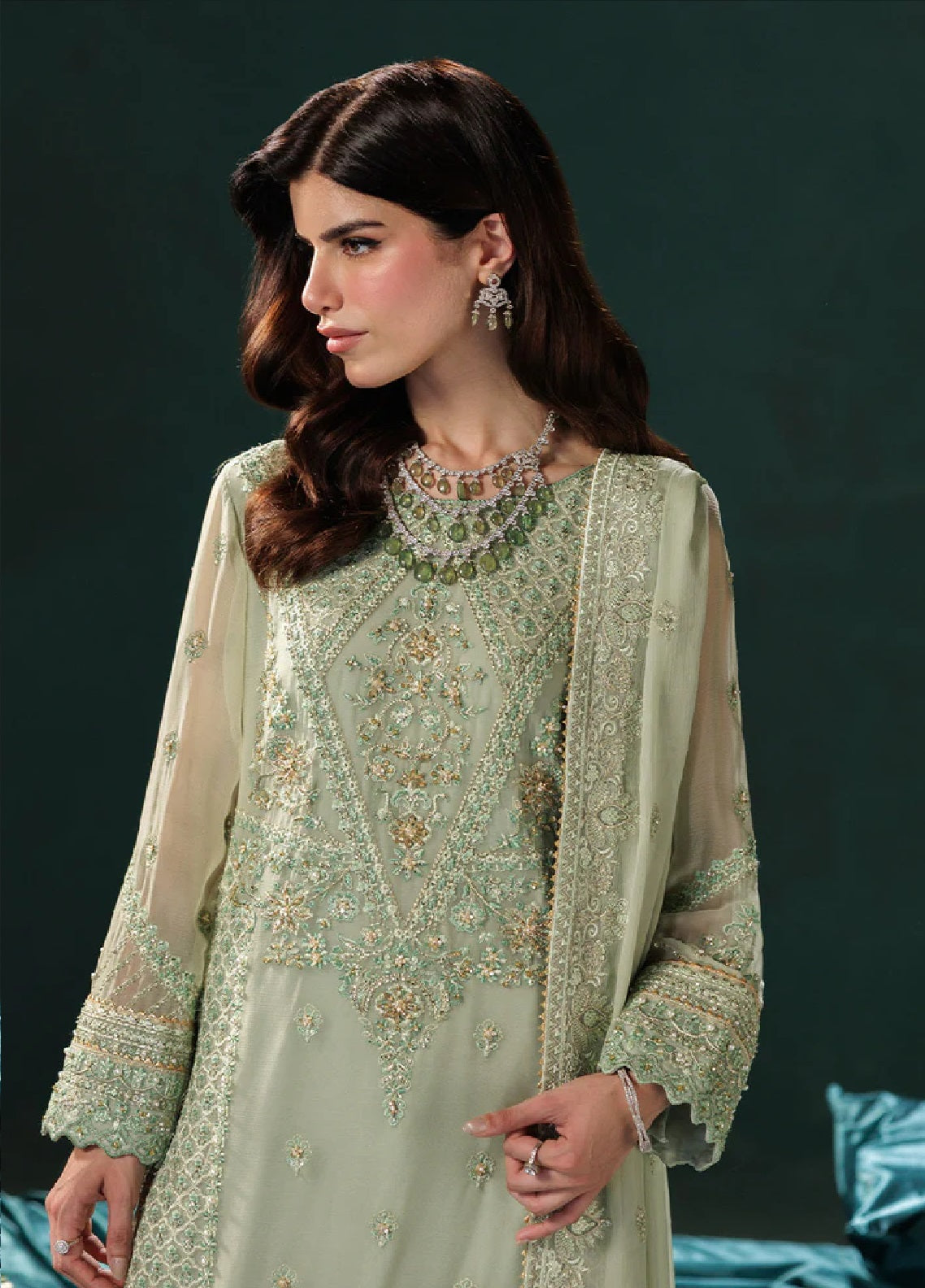 Panache By Saad Shaikh X Meera Embroidered Chiffon 3 Piece Unstitched Suit SSK25PLC D-09 Panache By Saad Shaikh X Meera Embroidered Chiffon 3 Piece Unstitched Suit SSK25PLC D-09