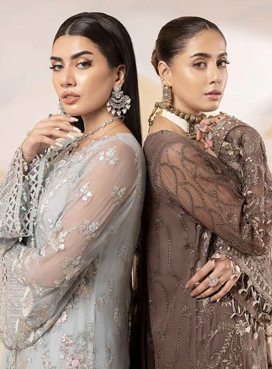 Pareesa By Lavish Premium Embroidered Chiffon 3 Piece Unstitched Suit LP24P D-05 UMBER Pareesa By Lavish Premium Embroidered Chiffon 3 Piece Unstitched Suit LP24P D-05 UMBER
