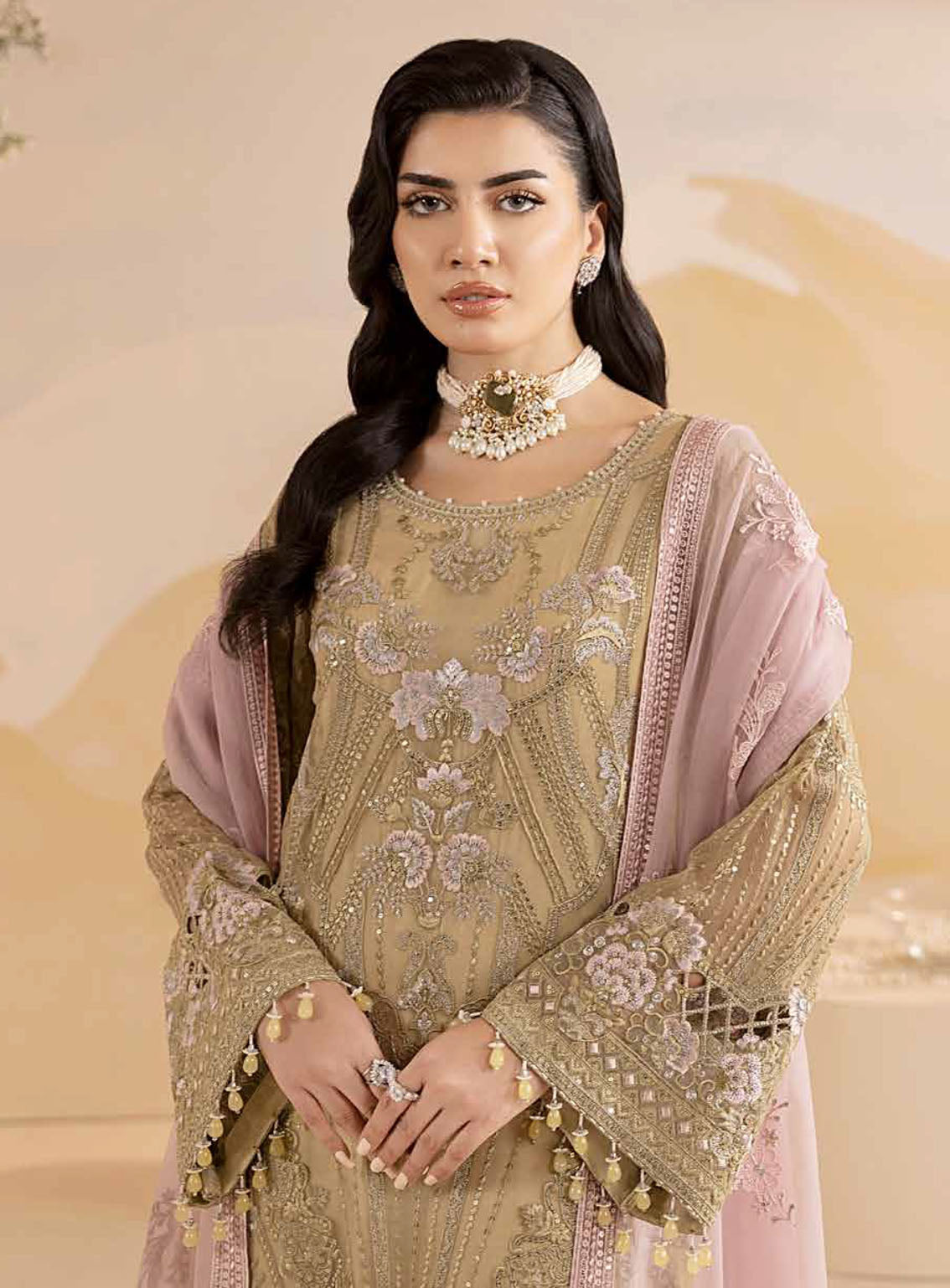 Pareesa By Lavish Premium Embroidered Chiffon 3 Piece Unstitched Suit LP24P D-10 MEDALLION Pareesa By Lavish Premium Embroidered Chiffon 3 Piece Unstitched Suit LP24P D-10 MEDALLION