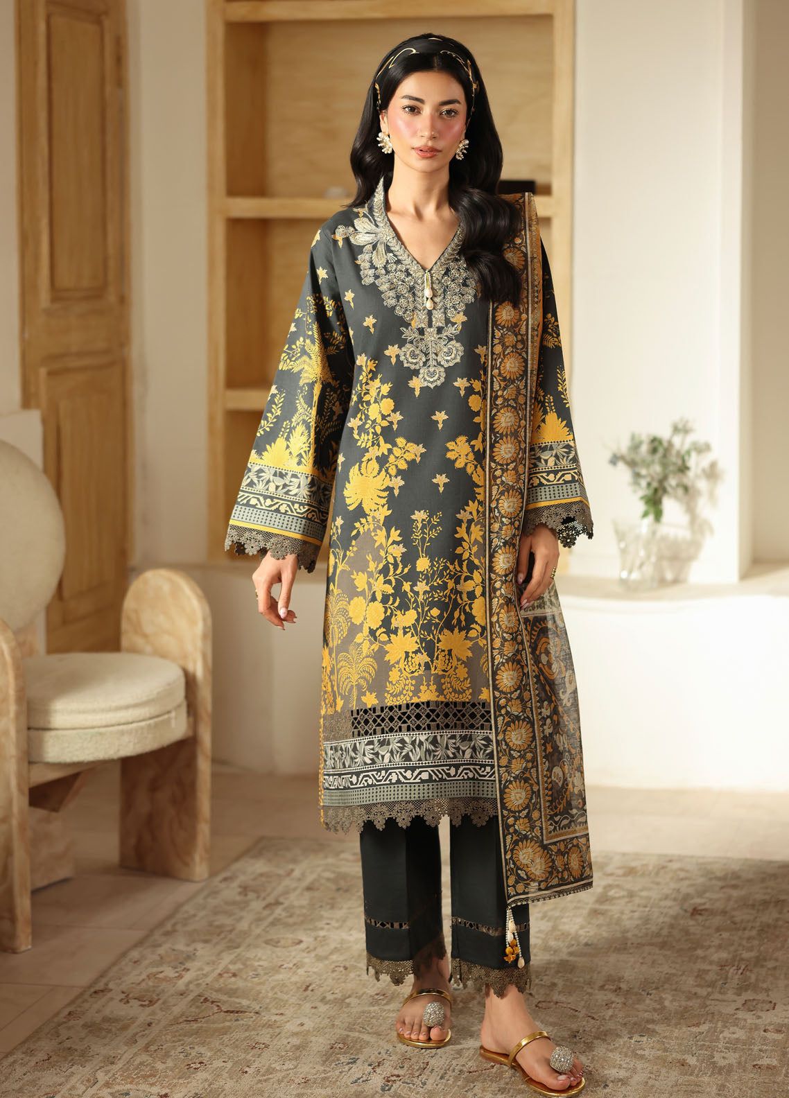 Pareesa By Roheenaz Printed Cambric 3 Piece Unstitched Suit RNZ25PPC D-8B ZIMAL Pareesa By Roheenaz Printed Cambric 3 Piece Unstitched Suit RNZ25PPC D-8B ZIMAL