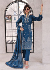 Parishae By Schick Dyed Embroidered Doriya Lawn 3 Piece Unstitched Suit SDH25PDED FED-02