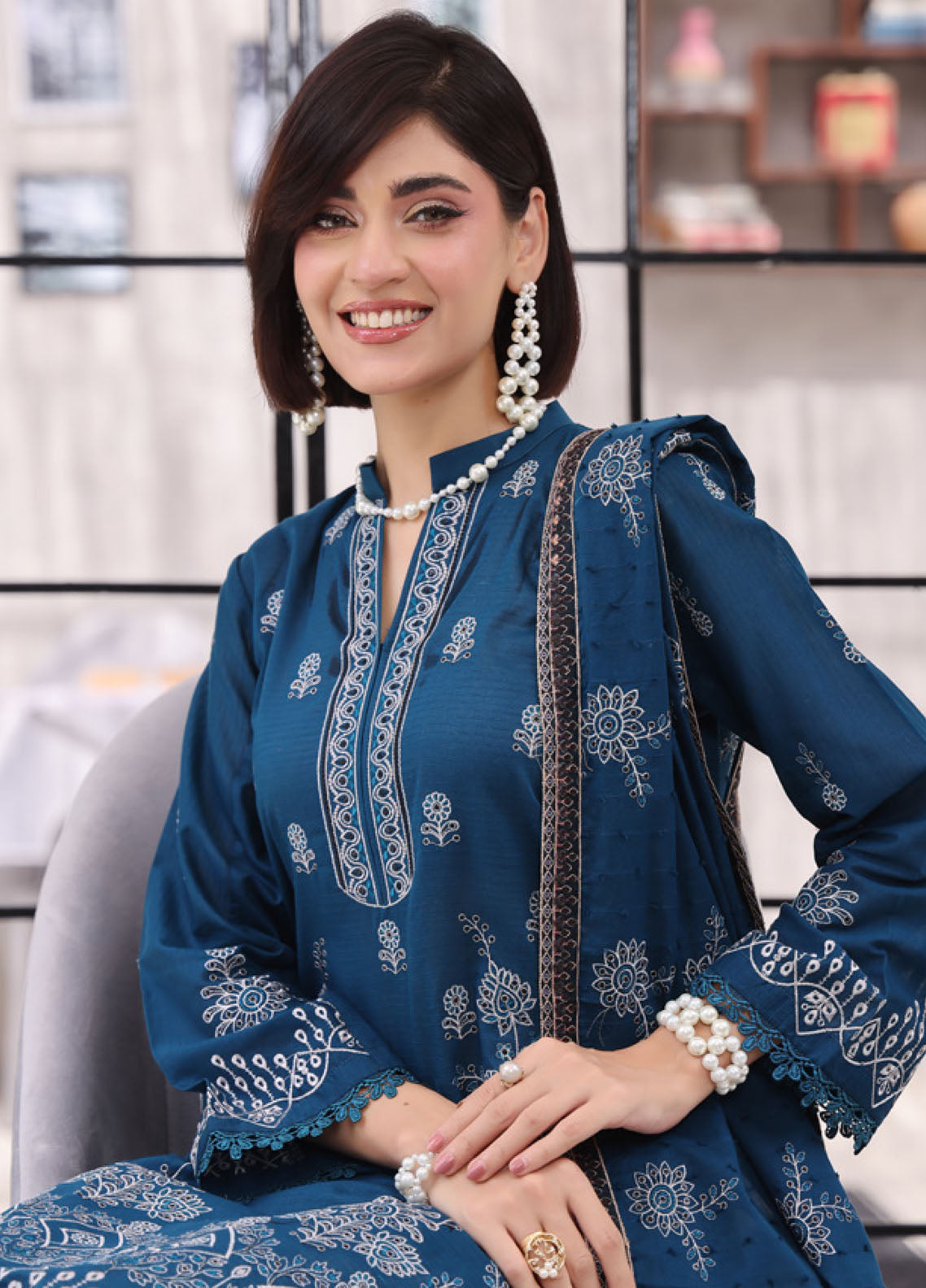 Parishae By Schick Dyed Embroidered Doriya Lawn 3 Piece Unstitched Suit SDH25PDED FED-02 Parishae By Schick Dyed Embroidered Doriya Lawn 3 Piece Unstitched Suit SDH25PDED FED-02