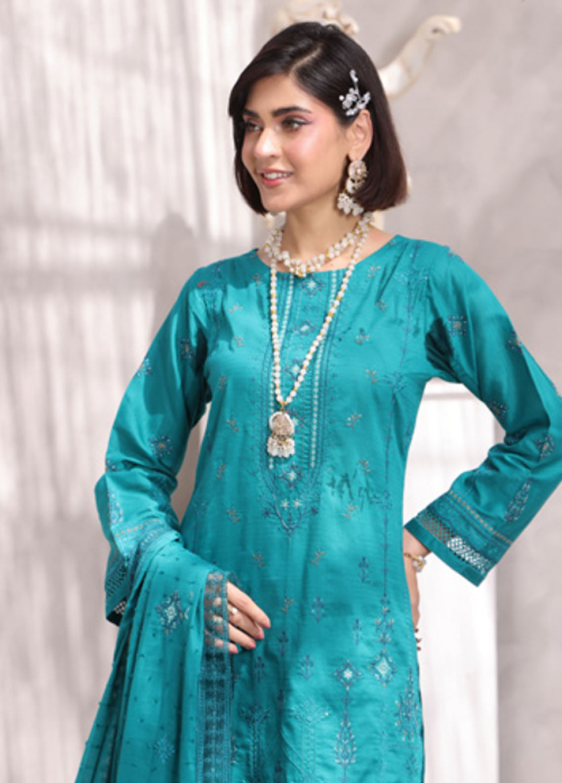 Parishae By Schick Dyed Embroidered Doriya Lawn 3 Piece Unstitched Suit SDH25PDED FED-04 Parishae By Schick Dyed Embroidered Doriya Lawn 3 Piece Unstitched Suit SDH25PDED FED-04