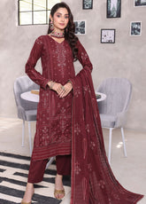 Parishae By Schick Dyed Embroidered Doriya Lawn 3 Piece Unstitched Suit SDH25PDED FED-05