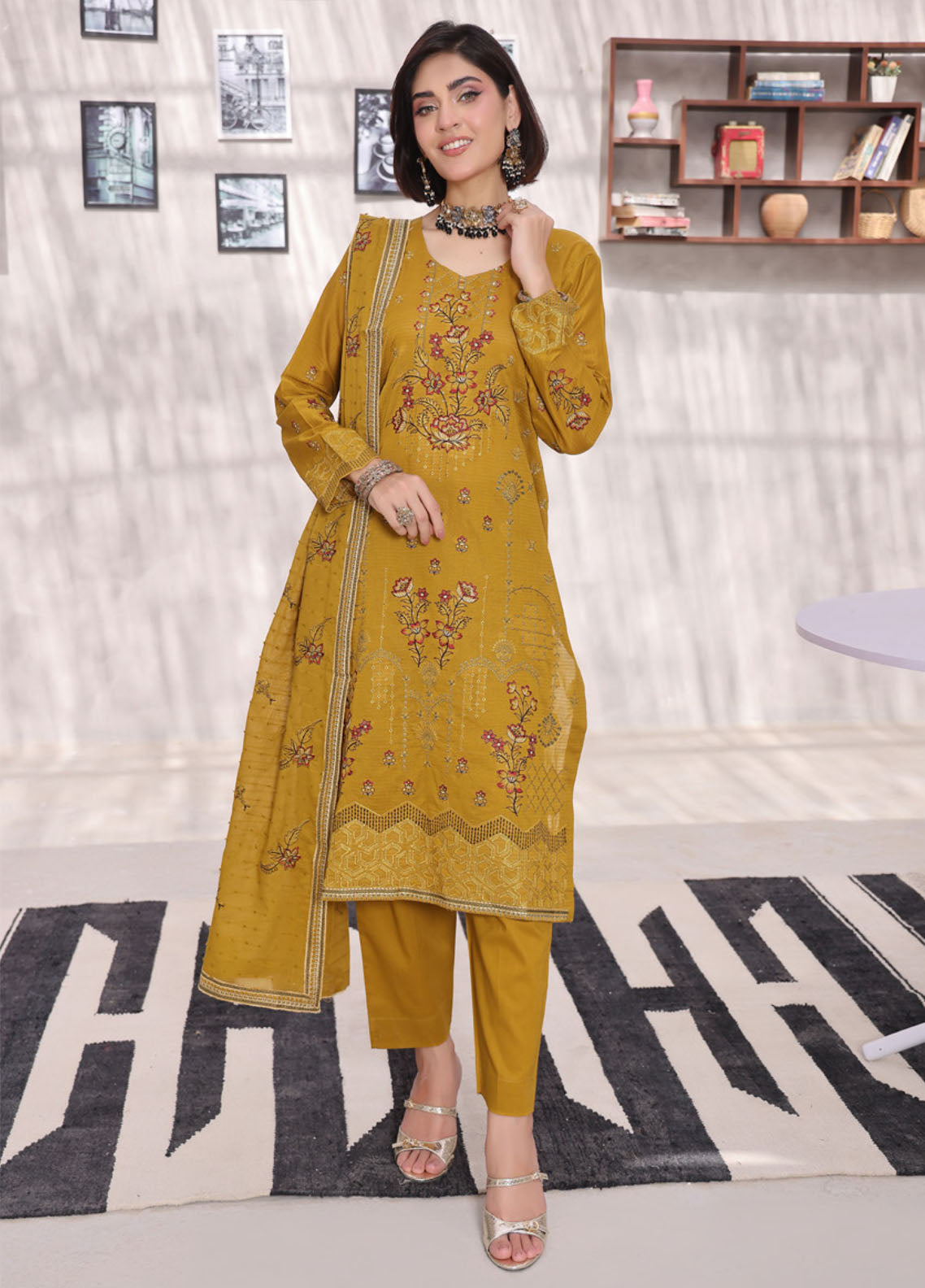 Parishae By Schick Dyed Embroidered Doriya Lawn 3 Piece Unstitched Suit SDH25PDED FED-06 Parishae By Schick Dyed Embroidered Doriya Lawn 3 Piece Unstitched Suit SDH25PDED FED-06
