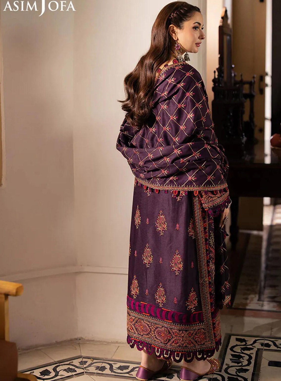Pashmina By Asim Jofa Embroidered Self Twill 3 Piece Unstitched Suit AJ24PW AJKI-02 Pashmina By Asim Jofa Embroidered Self Twill 3 Piece Unstitched Suit AJ24PW AJKI-02