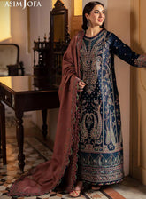 Pashmina By Asim Jofa Embroidered Self Twill 3 Piece Unstitched Suit AJ24PW AJKI-03