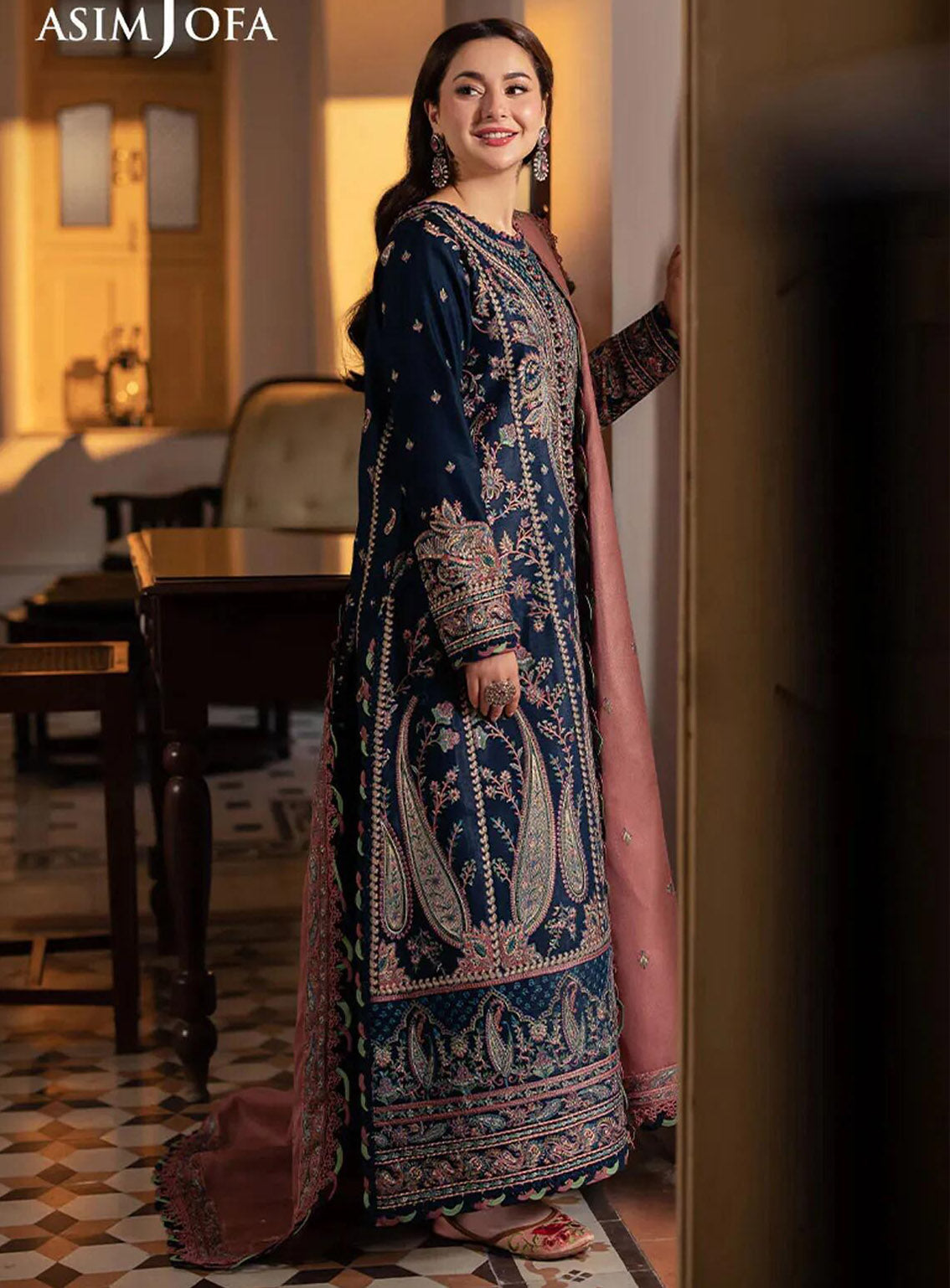 Pashmina By Asim Jofa Embroidered Self Twill 3 Piece Unstitched Suit AJ24PW AJKI-03 Pashmina By Asim Jofa Embroidered Self Twill 3 Piece Unstitched Suit AJ24PW AJKI-03
