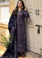 Pashmina By Asim Jofa Embroidered Self Twill 3 Piece Unstitched Suit AJ24PW AJKI-05