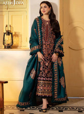 Pashmina By Asim Jofa Embroidered Self Twill 3 Piece Unstitched Suit AJ24PW AJKI-06