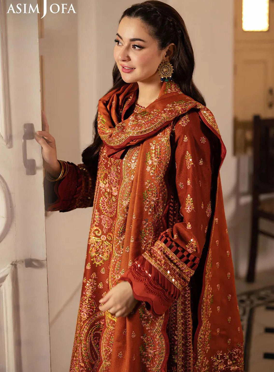 Pashmina By Asim Jofa Embroidered Self Twill 3 Piece Unstitched Suit AJ24PW AJKI-07 Pashmina By Asim Jofa Embroidered Self Twill 3 Piece Unstitched Suit AJ24PW AJKI-07