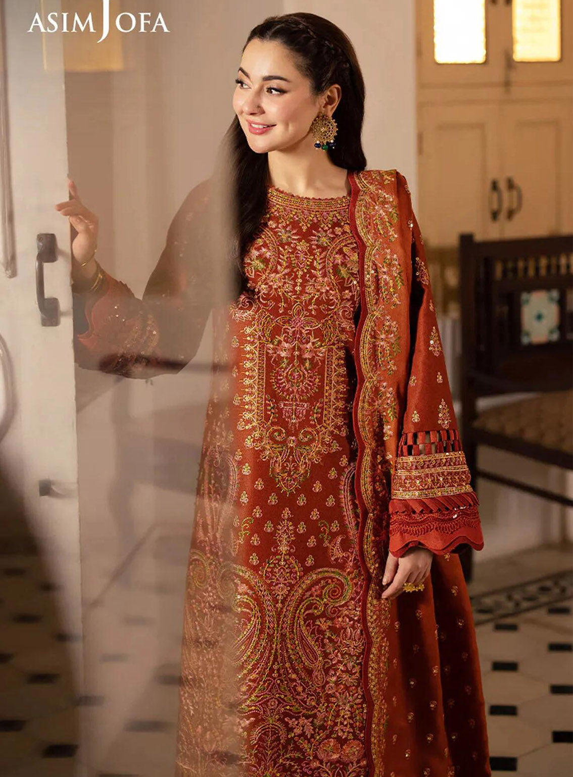 Pashmina By Asim Jofa Embroidered Self Twill 3 Piece Unstitched Suit AJ24PW AJKI-07 Pashmina By Asim Jofa Embroidered Self Twill 3 Piece Unstitched Suit AJ24PW AJKI-07