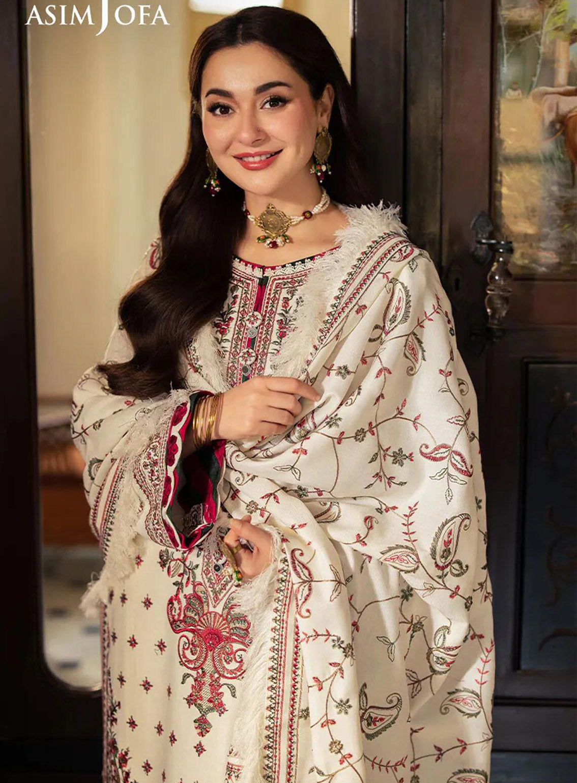 Pashmina By Asim Jofa Embroidered Self Twill 3 Piece Unstitched Suit AJ24PW AJKI-08 Pashmina By Asim Jofa Embroidered Self Twill 3 Piece Unstitched Suit AJ24PW AJKI-08