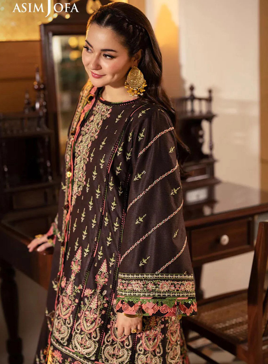Pashmina By Asim Jofa Embroidered Self Twill 3 Piece Unstitched Suit AJ24PW AJKI-09 Pashmina By Asim Jofa Embroidered Self Twill 3 Piece Unstitched Suit AJ24PW AJKI-09