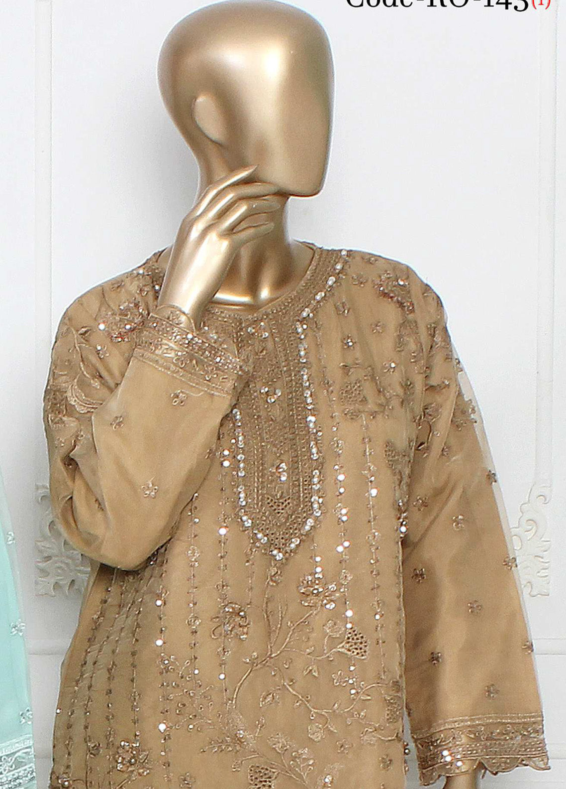 Pearl Series Embroidered Chiffon 3 Piece Stitched Suit RNPC25PSLE D-143-1 (BR) Pearl Series Embroidered Chiffon 3 Piece Stitched Suit RNPC25PSLE D-143-1 (BR)