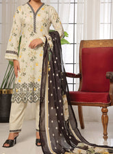 Pehchaan By Pakdaman Chikankari Lawn 3 Piece Unstitched Suit PDF25RC&E D-CL-480