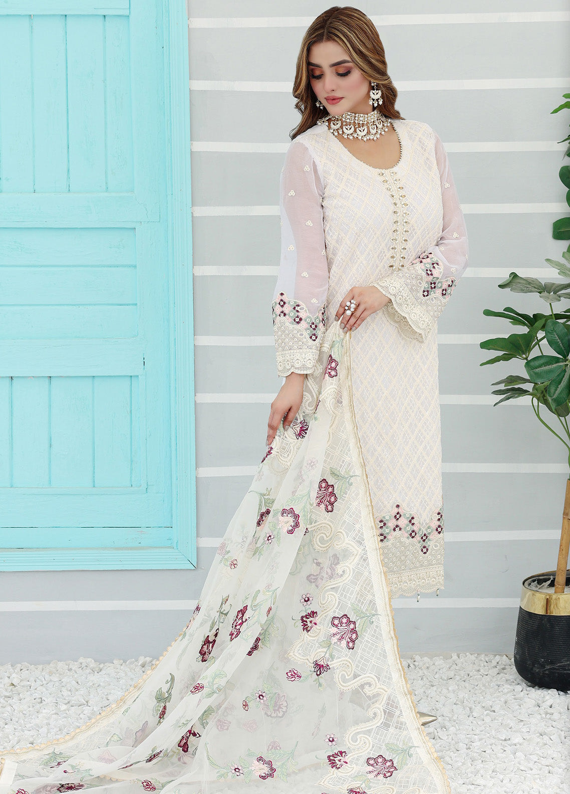 Pehchaan By Pakdaman Embroidered Chiffon 3 Piece Stitched Suit PDF24PFC D-1063 Pehchaan By Pakdaman Embroidered Chiffon 3 Piece Stitched Suit PDF24PFC D-1063