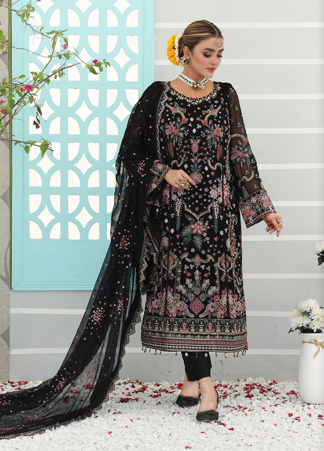 Pehchaan By Pakdaman Embroidered Chiffon 3 Piece Stitched Suit PDF24PFC D-1065 Pehchaan By Pakdaman Embroidered Chiffon 3 Piece Stitched Suit PDF24PFC D-1065