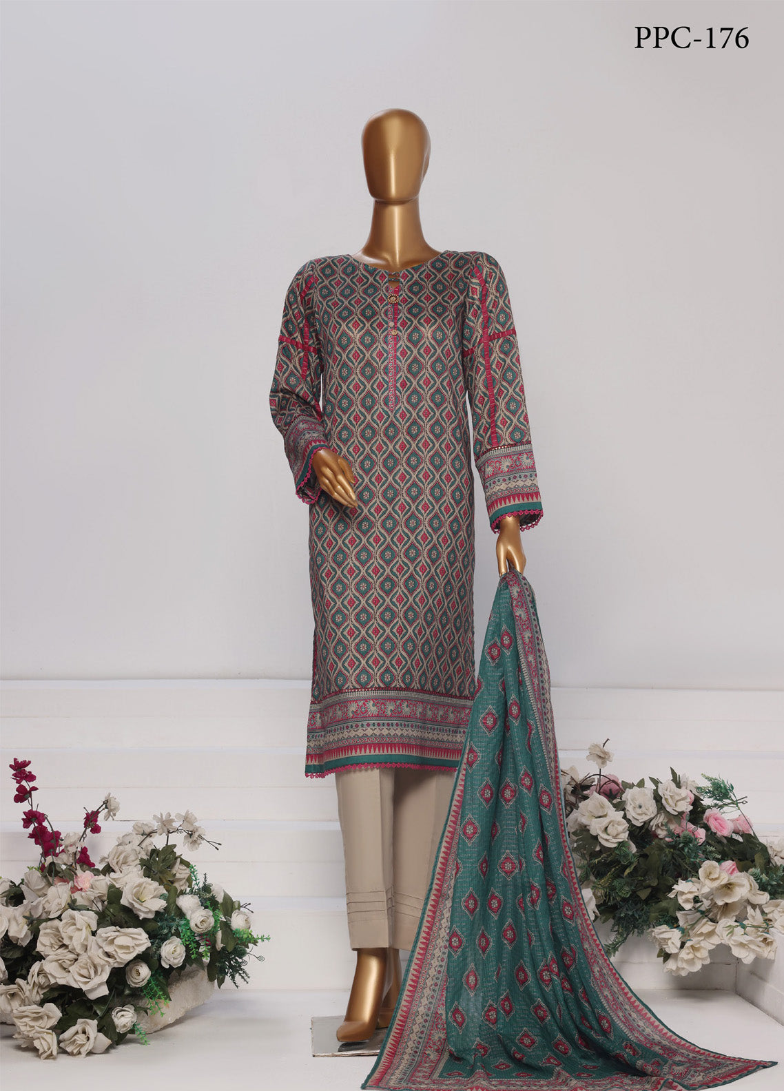 Platinum By HZ Textile Printed Lawn 3 Piece Unstitched Suit HZ25PDP PPC-176 Platinum By HZ Textile Printed Lawn 3 Piece Unstitched Suit HZ25PDP PPC-176