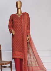 Platinum By HZ Textile Printed Lawn 3 Piece Unstitched Suit HZ25PDP PPC-177