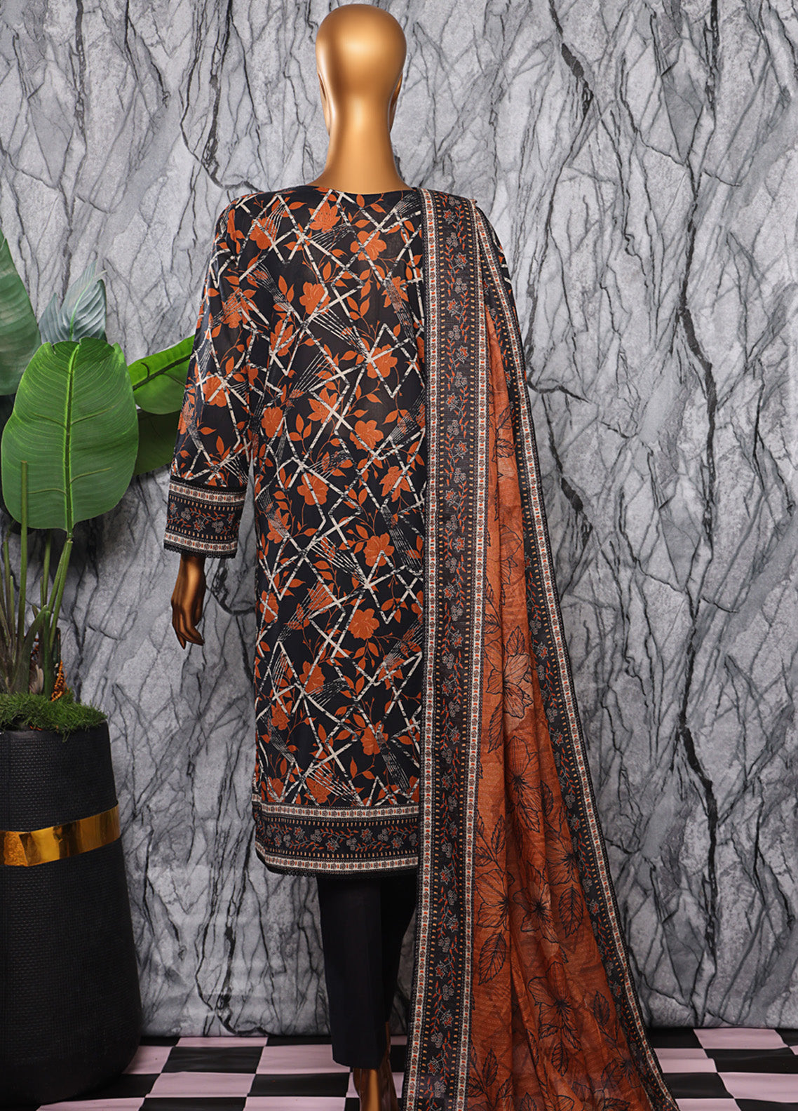 Platinum By HZ Textiles Digital Printed Lawn 3 Piece Unstitched Suit HZ25DPLV3 PPC-601 Platinum By HZ Textiles Digital Printed Lawn 3 Piece Unstitched Suit HZ25DPLV3 PPC-601