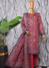 Platinum By HZ Textiles Digital Printed Lawn 3 Piece Unstitched Suit HZ25DPLV3 PPC-607