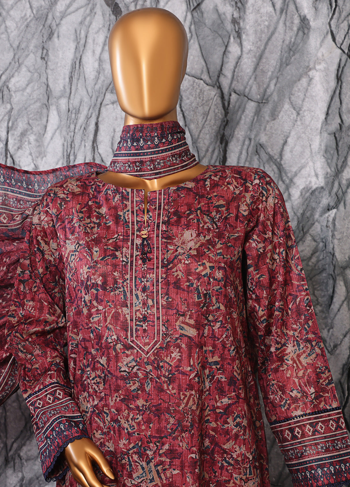 Platinum By HZ Textiles Digital Printed Lawn 3 Piece Unstitched Suit HZ25DPLV3 PPC-607 Platinum By HZ Textiles Digital Printed Lawn 3 Piece Unstitched Suit HZ25DPLV3 PPC-607