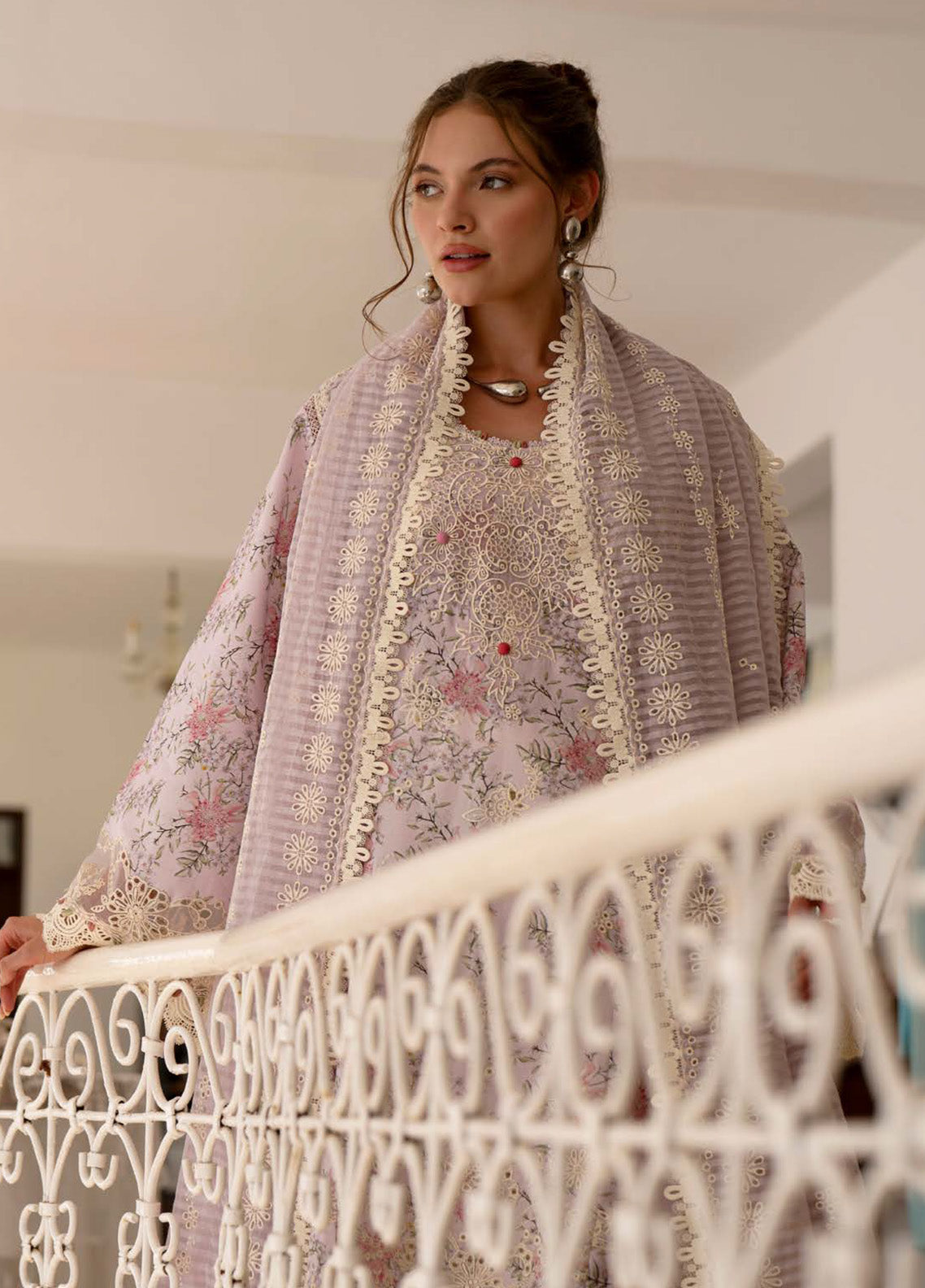 Printkari By AJR Couture Embroidered Lawn 3 Piece Unstitched Suit AJR25PL AJR-01-PEARL Printkari By AJR Couture Embroidered Lawn 3 Piece Unstitched Suit AJR25PL AJR-01-PEARL