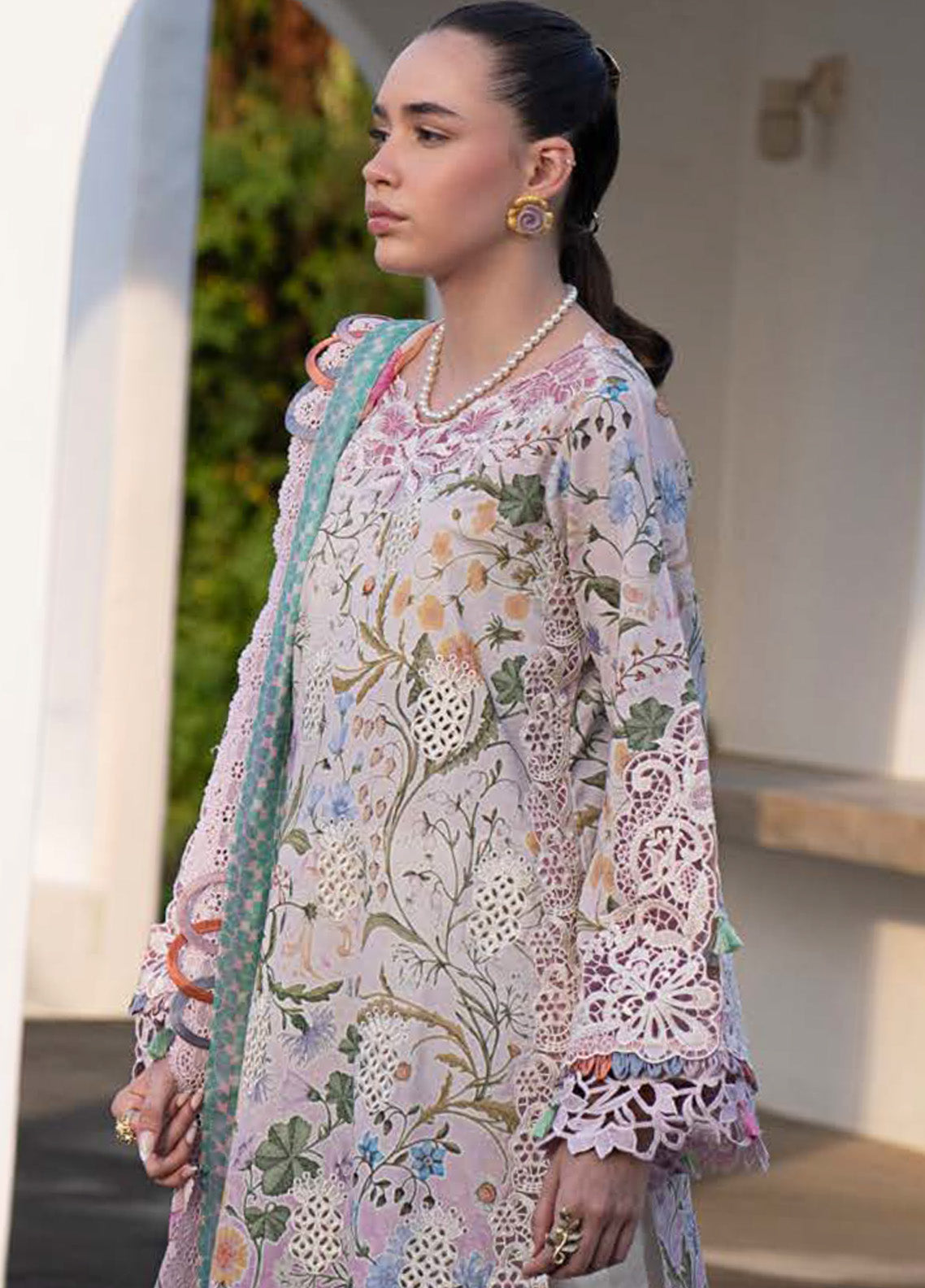 Printkari By AJR Couture Embroidered Lawn 3 Piece Unstitched Suit AJR25PL AJR-08-ROSE Printkari By AJR Couture Embroidered Lawn 3 Piece Unstitched Suit AJR25PL AJR-08-ROSE