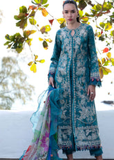 Printkari By AJR Couture Embroidered Lawn 3 Piece Unstitched Suit AJR25PL AJR-10-GLORY