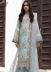 Printkari By AJR Couture Embroidered Lawn 3 Piece Unstitched Suit AJR25PL AJR-13-MYRTLE