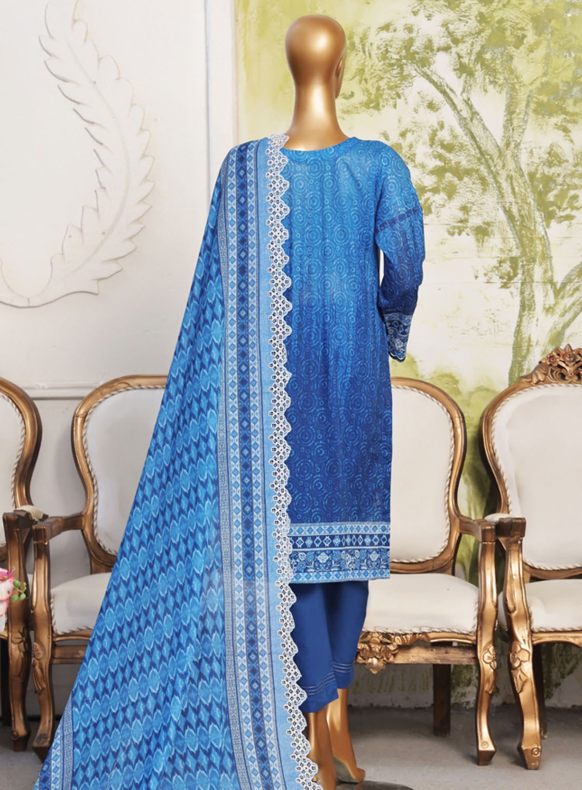 Printkari By HZ Textile Embroidered Lawn 3 Piece Stitched Suit - HZ24PED PCL-401 Printkari By HZ Textile Embroidered Lawn 3 Piece Stitched Suit - HZ24PED PCL-401