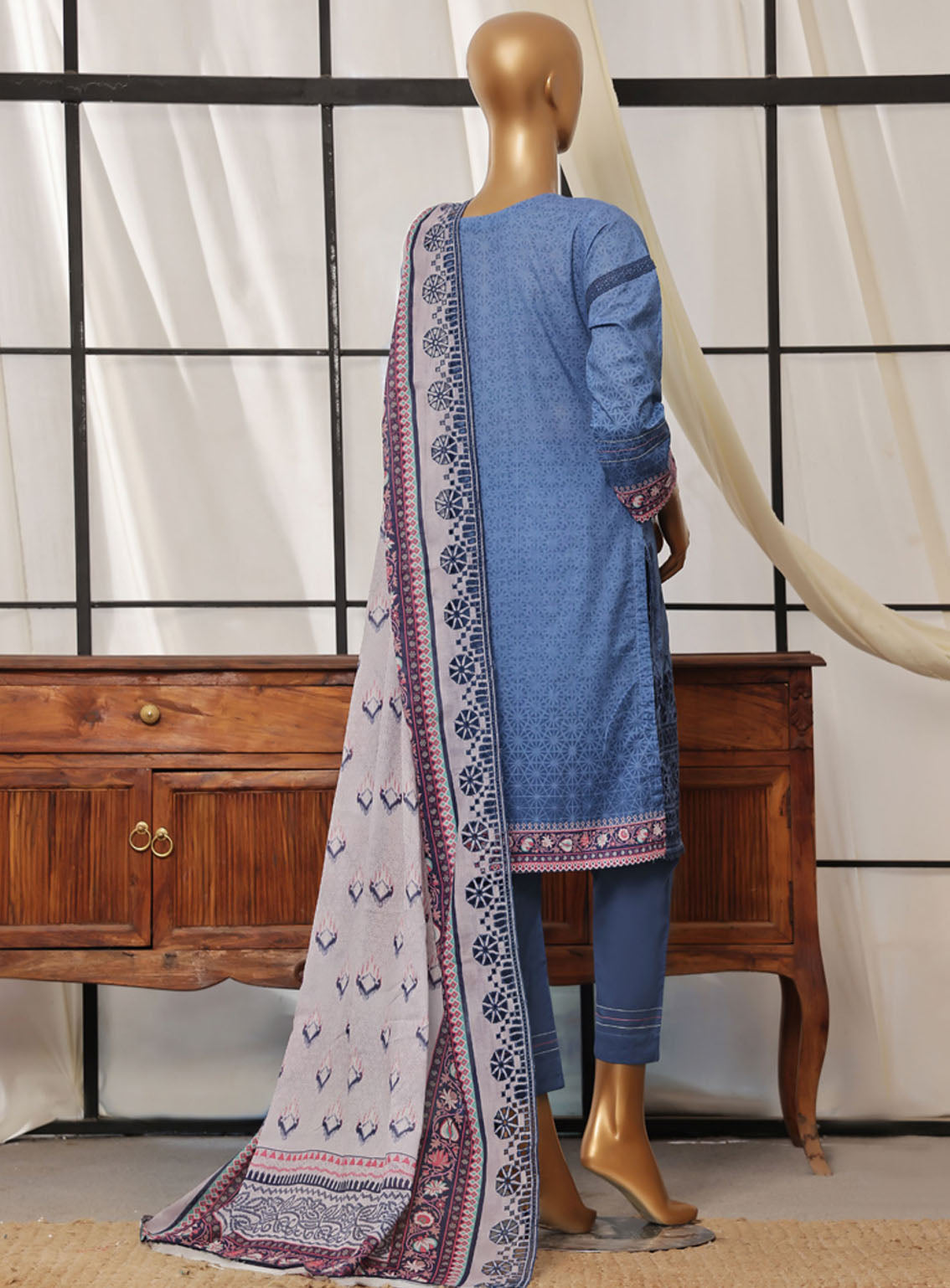 Printkari By HZ Textile Embroidered Lawn 3 Piece Stitched Suit - HZ24PED PCL-403 Printkari By HZ Textile Embroidered Lawn 3 Piece Stitched Suit - HZ24PED PCL-403