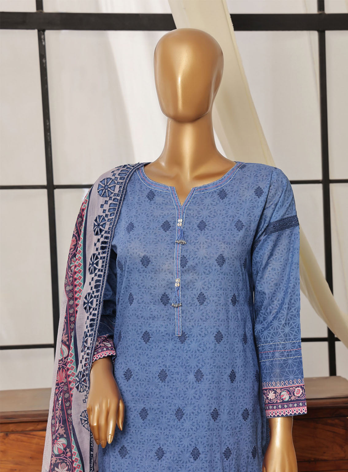 Printkari By HZ Textile Embroidered Lawn 3 Piece Stitched Suit - HZ24PED PCL-403 Printkari By HZ Textile Embroidered Lawn 3 Piece Stitched Suit - HZ24PED PCL-403