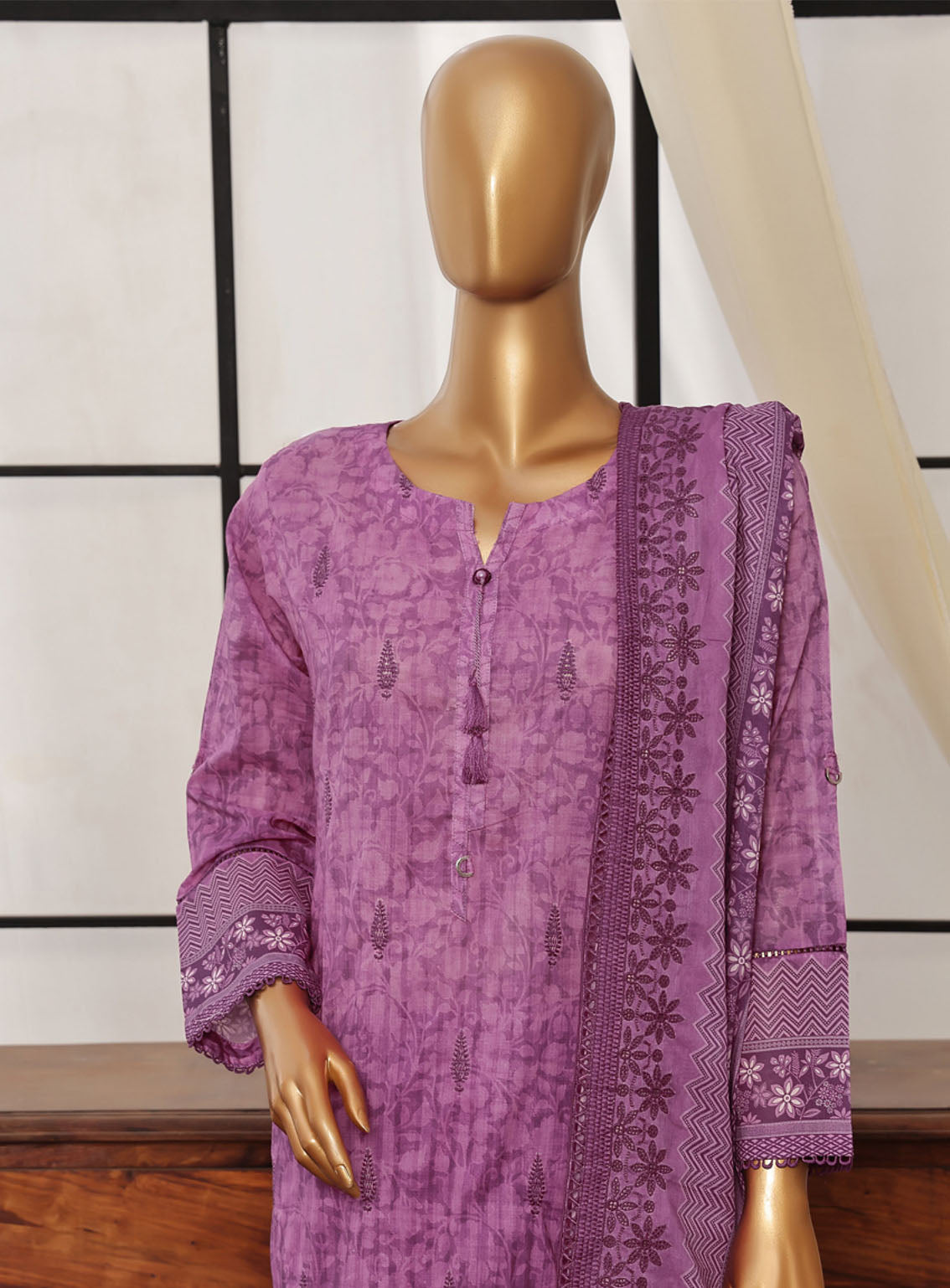 Printkari By HZ Textile Embroidered Lawn 3 Piece Stitched Suit - HZ24PED PCL-406 Printkari By HZ Textile Embroidered Lawn 3 Piece Stitched Suit - HZ24PED PCL-406