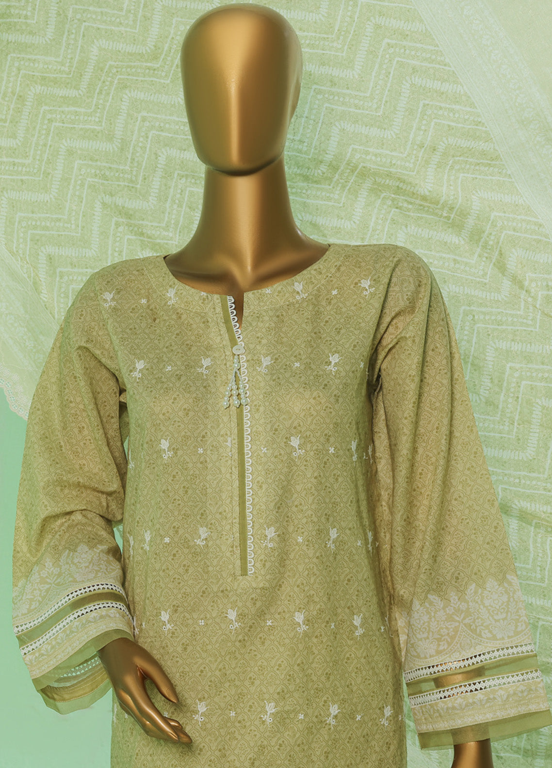 Printkari By HZ Textile Embroidered Lawn 3 Piece Stitched Suit HZ25PV3 PEC-051 LIME GREEN Printkari By HZ Textile Embroidered Lawn 3 Piece Stitched Suit HZ25PV3 PEC-051 LIME GREEN