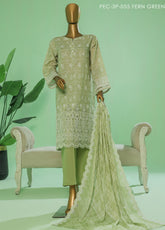 Printkari By HZ Textile Embroidered Lawn 3 Piece Stitched Suit HZ25PV3 PEC-055 FERN GREEN