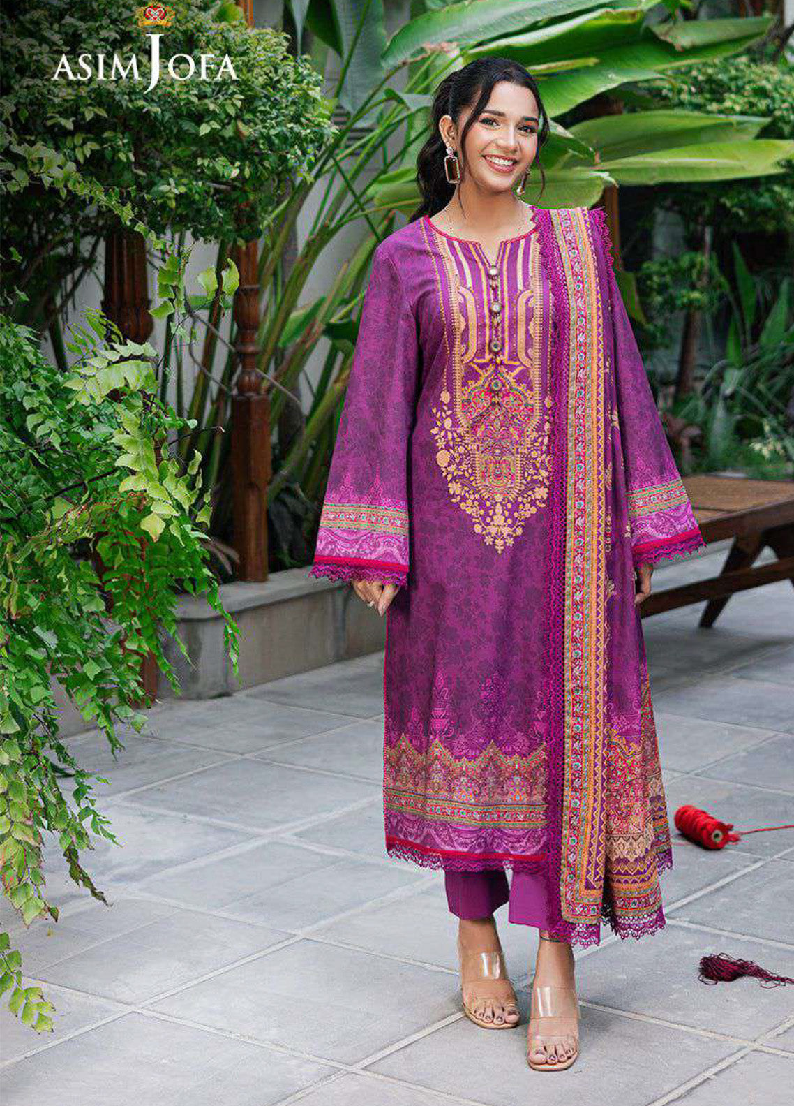 Prints by Asim Jofa Printed Lawn Suits Unstitched 3 Piece - AJ25PL6 AJUUB-30 Prints by Asim Jofa Printed Lawn Suits Unstitched 3 Piece - AJ25PL6 AJUUB-30
