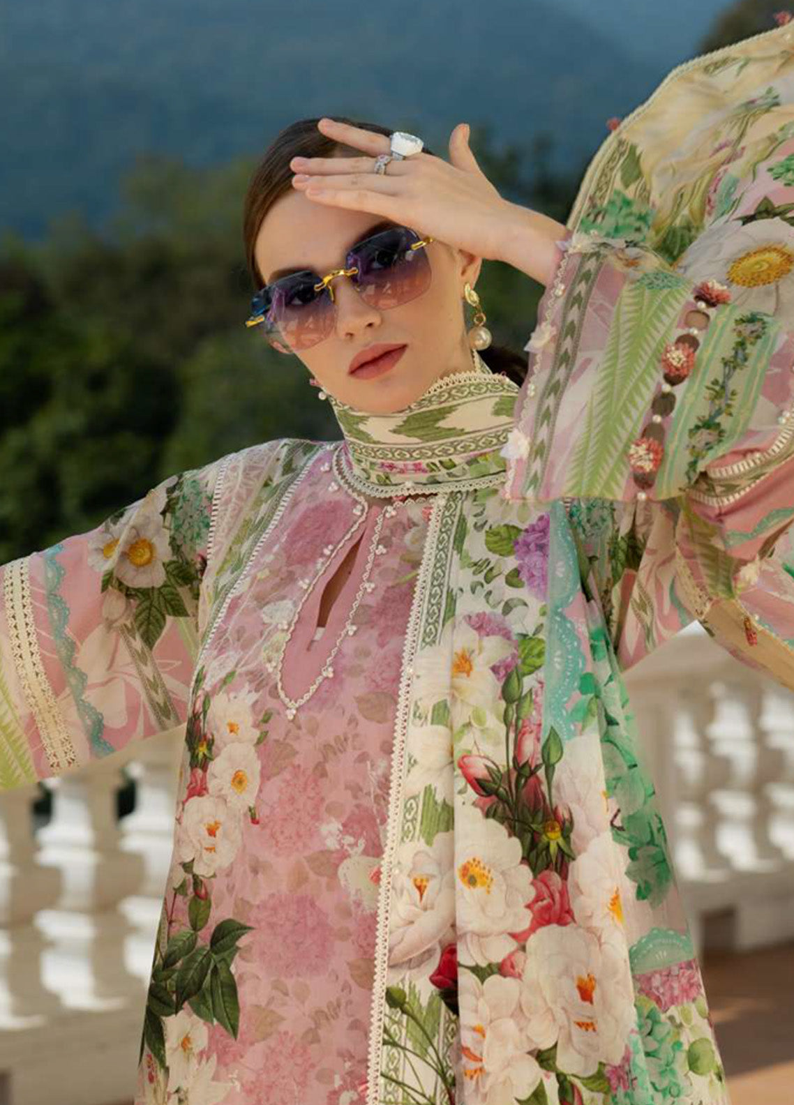 Prints By Elaf Printed Lawn 3 Piece Unstitched Suit EF25PL EPE-01A THISTLE & ROSE Prints By Elaf Printed Lawn 3 Piece Unstitched Suit EF25PL EPE-01A THISTLE & ROSE