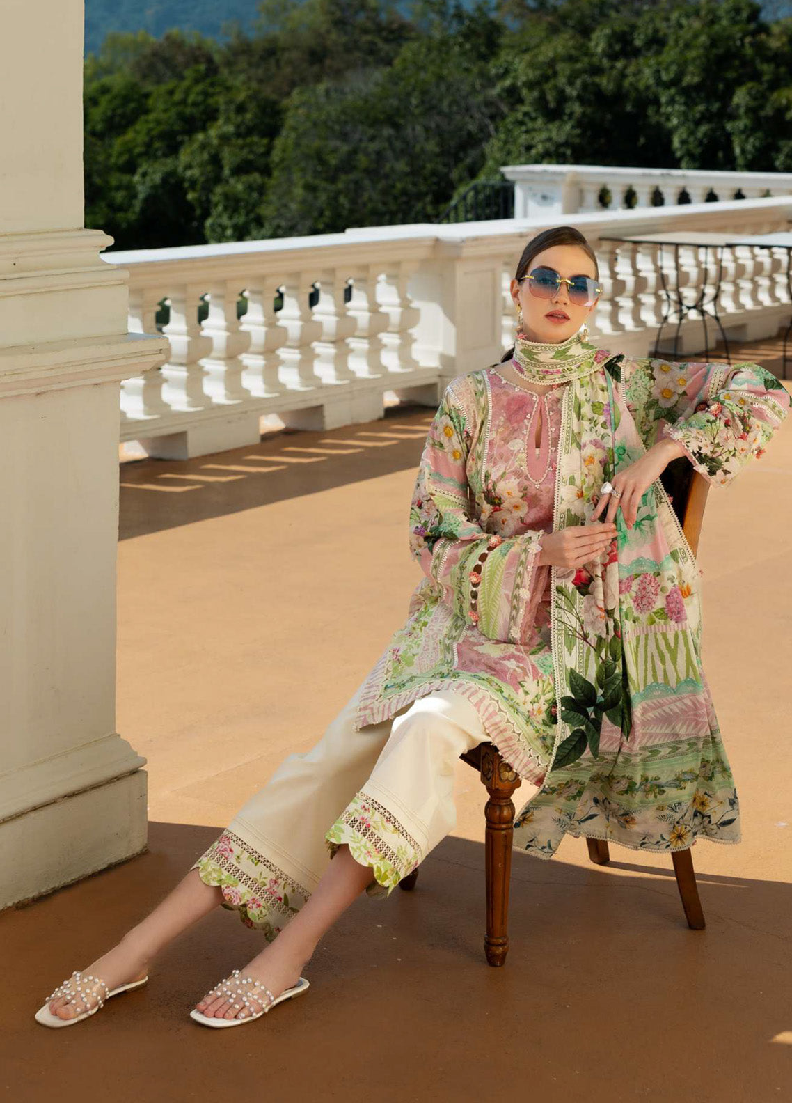 Prints By Elaf Printed Lawn 3 Piece Unstitched Suit EF25PL EPE-01A THISTLE & ROSE Prints By Elaf Printed Lawn 3 Piece Unstitched Suit EF25PL EPE-01A THISTLE & ROSE