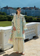 Prints By Elaf Printed Lawn 3 Piece Unstitched Suit EF25PL EPE-03B DAHLIA DREAM