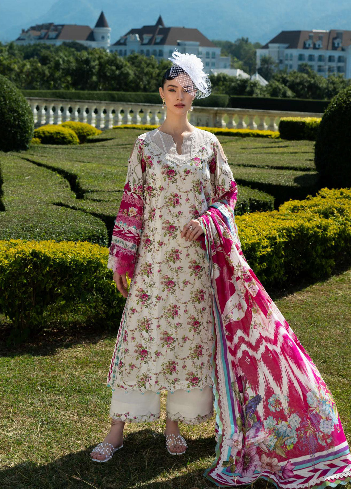 Prints By Elaf Printed Lawn 3 Piece Unstitched Suit EF25PL EPE-05A QUEEN GARNET Prints By Elaf Printed Lawn 3 Piece Unstitched Suit EF25PL EPE-05A QUEEN GARNET