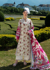 Prints By Elaf Printed Lawn 3 Piece Unstitched Suit EF25PL EPE-05A QUEEN GARNET