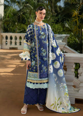Prints By Elaf Printed Lawn 3 Piece Unstitched Suit EF25PL EPE-06B OCEAN'S EMBRACE