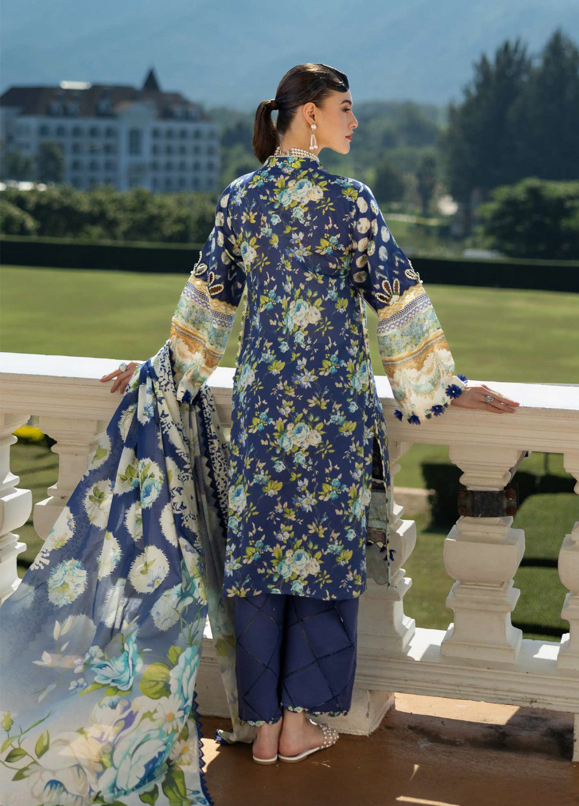 Prints By Elaf Printed Lawn 3 Piece Unstitched Suit EF25PL EPE-06B OCEAN'S EMBRACE Prints By Elaf Printed Lawn 3 Piece Unstitched Suit EF25PL EPE-06B OCEAN'S EMBRACE