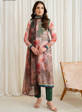 Prints By Zarif Printed Georgette Silk 3 Piece Unstitched Suit ZF24P ZGS-08 INSIAH