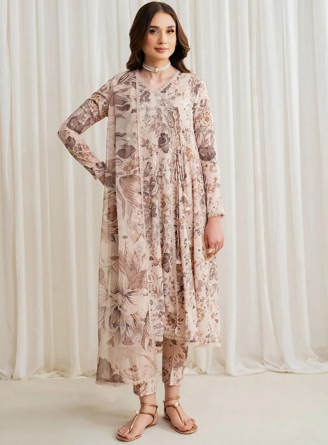 Prints By Zarif Printed Georgette Silk 3 Piece Unstitched Suit ZF24P ZGS-09 NISHA Prints By Zarif Printed Georgette Silk 3 Piece Unstitched Suit ZF24P ZGS-09 NISHA