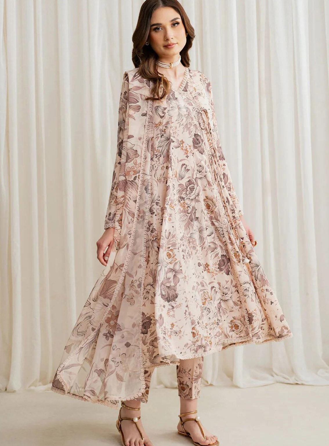 Prints By Zarif Printed Georgette Silk 3 Piece Unstitched Suit ZF24P ZGS-09 NISHA Prints By Zarif Printed Georgette Silk 3 Piece Unstitched Suit ZF24P ZGS-09 NISHA