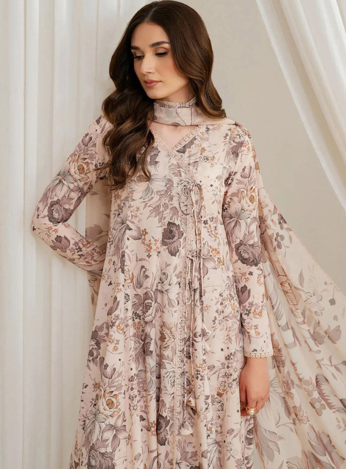 Prints By Zarif Printed Georgette Silk 3 Piece Unstitched Suit ZF24P ZGS-09 NISHA Prints By Zarif Printed Georgette Silk 3 Piece Unstitched Suit ZF24P ZGS-09 NISHA